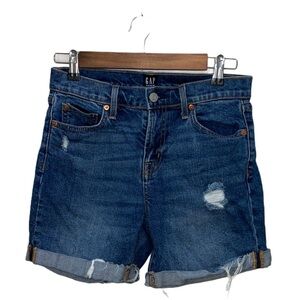 Gap Jean Denim Blue Shorts Distressed Summer Daisy Dukes Size 25